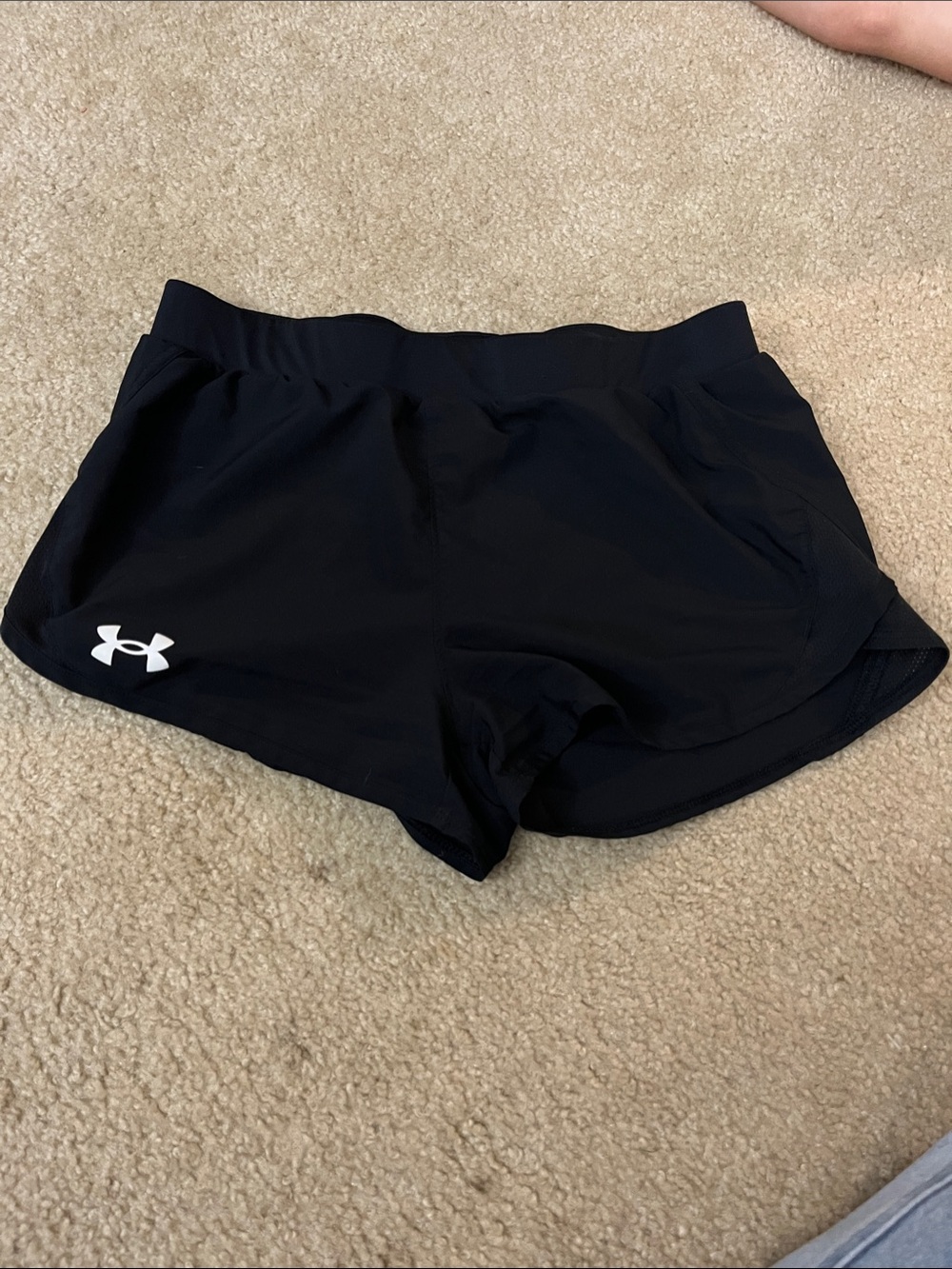 Under Armour Black Women's Athletic Running Shorts with Logo